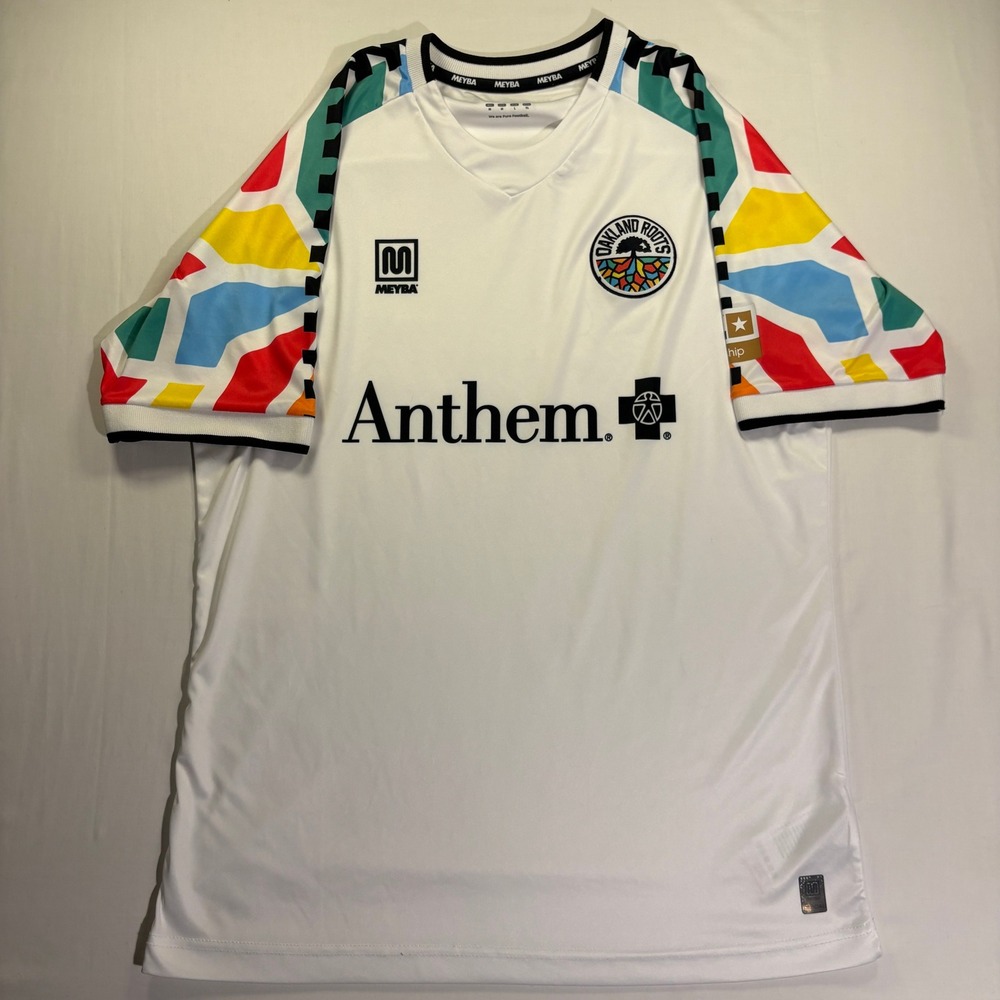 Meyba Oakland Roots SC Soccer Jersey White USL Championship Mens Medium
